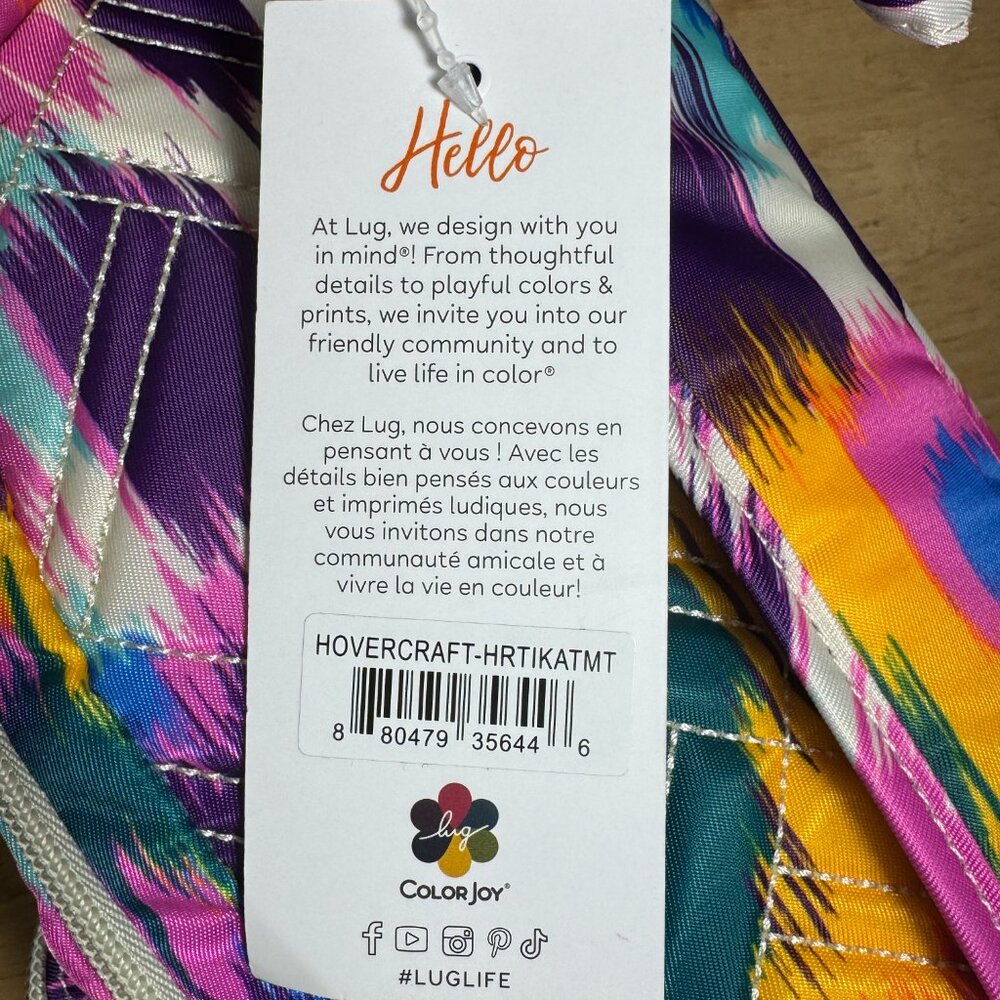 Lug Hovercraft Sling Bag in Heart Ikat Multi NWT - Picture 3 of 10